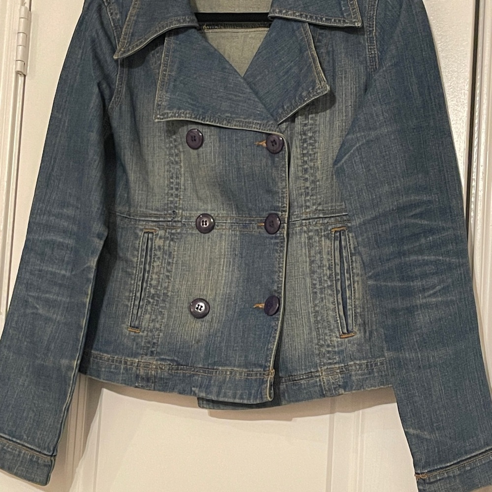 Denim Double-Breasted Jacket